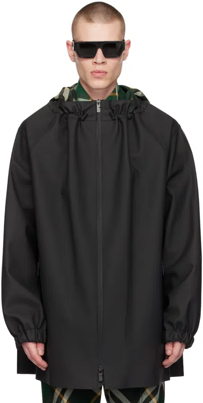 Burberry Black Check Coat