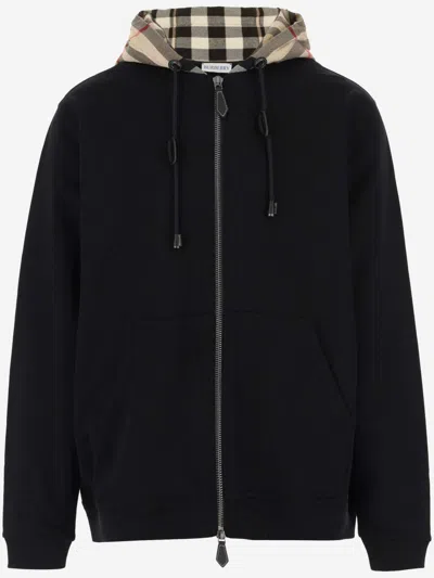 Burberry Black Check Hood Hoodie