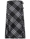 Burberry Wool Kilt Dress With Check Motif In Multi
