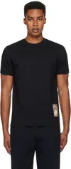Burberry Mens Black Logo-patch Regular-fit Cotton-jersey T-shirt In Black