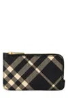 Burberry Somerset Check Card Holder In Black