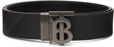 Burberry Black Check Tb Reversible Belt