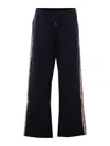 Burberry Jodie Checked Cotton-jersey Straight-leg Track Pants In Blue