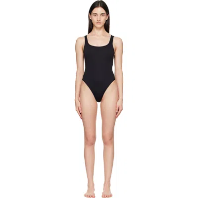 Burberry Black Check Trim Swimsuit