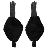 BURBERRY BURBERRY BLACK CHENILLE PUFFY SLEEVE GLOVES