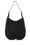 Burberry Women Black Leather Medium Chess Shoulder Bag In Black