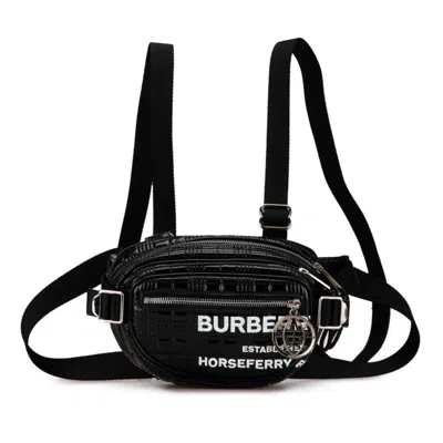 Pre-owned Burberry Black Coated Canvas Backpack ()