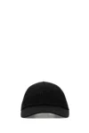 Burberry Polyester Blend Baseball Cap With Curved Brim And Embroidered Eyelets In Black