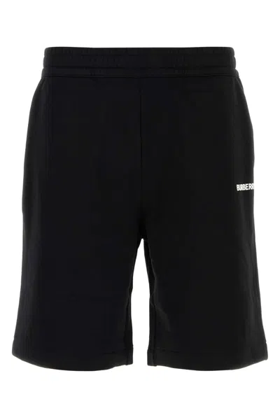 Burberry Black Cotton Bermuda Shorts
