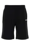 BURBERRY BLACK COTTON BERMUDA SHORTS