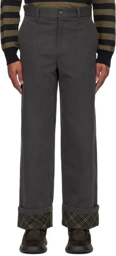 Burberry Black Cotton Carpenter Trousers