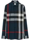 Burberry Long Sleeve Summerton Shirt In Blue