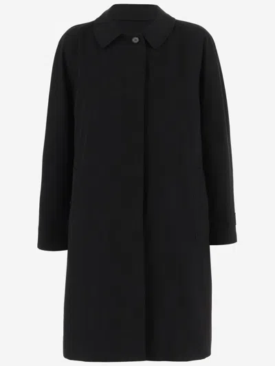 Burberry Black Cotton Coat