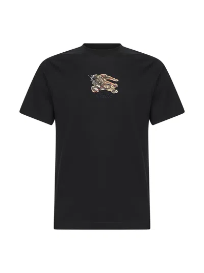 Burberry Seth Ekd Crew Neck Short Sleeve T-shirt In Black