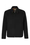 Burberry Black Cotton Jacket In Black