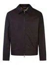 Burberry Cotton Gabardine Chester Harrington Jacket In Black