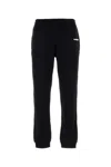 Burberry Black Pants With Elastic Waist And Logo Lettering On The Side In Cotton Man