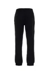 Burberry Black Pants With Elastic Waist And Logo Lettering On The Side In Cotton In Black