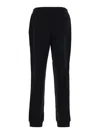 Burberry Black Pants With Elastic Waist And Logo Lettering On The Side In Cotton In Black