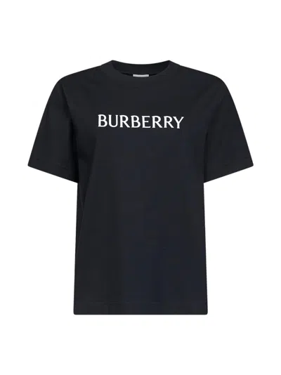 Burberry Black Cotton Logo T-shirt