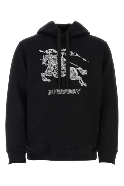 Burberry Black Cotton Oversize Sweatshirt