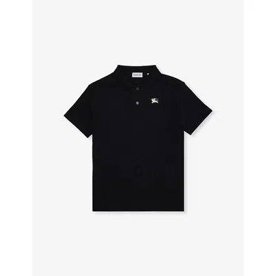 Burberry Kids' Cotton Piqué Polo Shirt 4-1 In Black