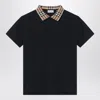 Burberry Black Cotton Polo Shirt