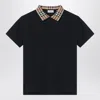 Burberry Black Cotton Polo Shirt