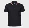 Burberry Icon Stripe Cotton Polo Shirt In Black