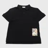 Burberry Kids' Black Cotton Polo Shirt