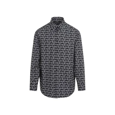 Burberry All Over Printed Silk Shirt In Multicolor