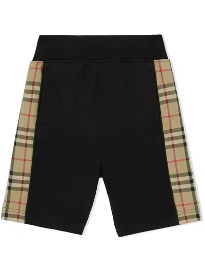 Burberry Kids' Black Cotton Shorts