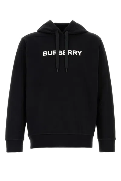 BURBERRY BLACK COTTON SWEATSHIRT