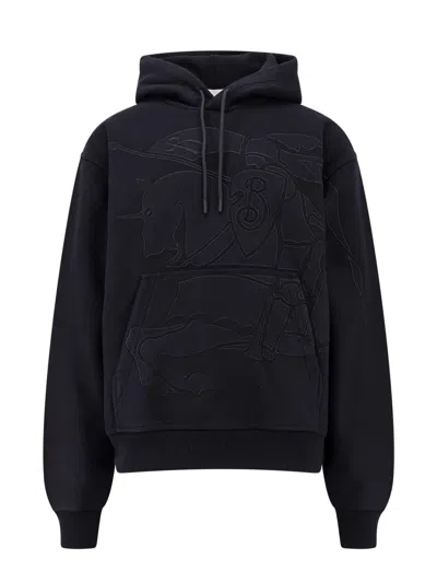 BURBERRY BLACK COTTON SWEATSHIRT