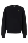 Burberry Cotton Sweatshirt With Logo Embroidery In Black