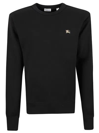 BURBERRY BURBERRY BLACK COTTON SWEATSHIRT