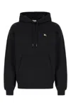 Burberry Cotton Sweatshirt With Logo Embroidery In Black