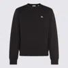 Burberry Cotton Sweatshirt With Logo Embroidery In Black