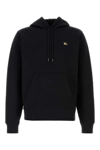 BURBERRY BLACK COTTON SWEATSHIRT