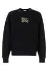 Burberry Crewneck Sweater With Long Sleeves And Logo In Black