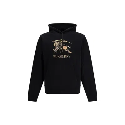 BURBERRY BLACK COTTON SWEATSHIRT