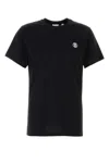 Burberry Parker Logo-embroidered Cotton-jersey T-shirt In Black