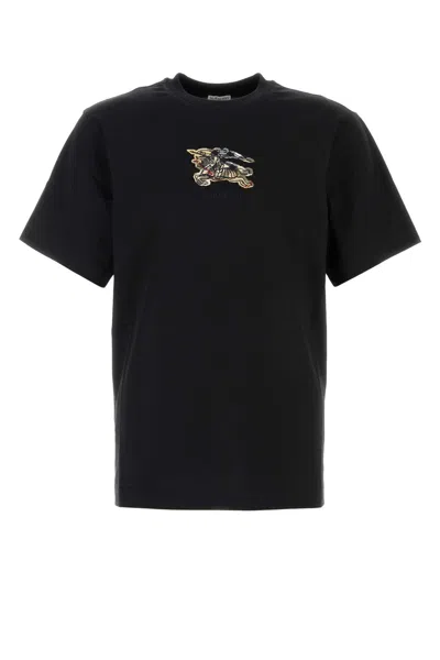Burberry Graphic Print Crew Neck Short Sleeve T Shirt In Black