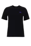 Burberry Black Cotton T-shirt In Black