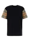 Burberry Black Cotton T-shirt In Black