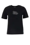 Burberry Paisley Ekd Cotton T-shirt In Black
