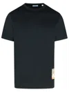 Burberry Mens Black Logo-patch Regular-fit Cotton-jersey T-shirt In Black