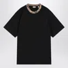Burberry Mens Check-print Short-sleeves Cotton-jersey T-shirt Black Xl