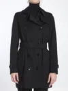 Burberry Button Coat In Black