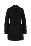 BURBERRY BLACK COTTON TRENCH